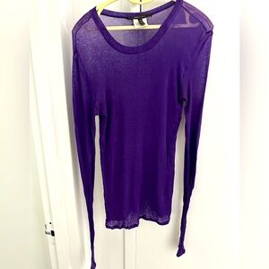 BCBG Sheer Sexy Long Sleeve Top-Size M